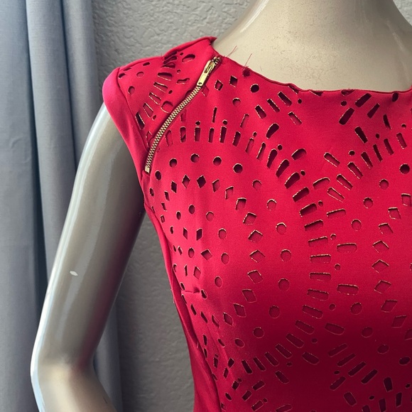 Enfocus Studio Red Bodycon Cocktail/Party Dress - Picture 2 of 8